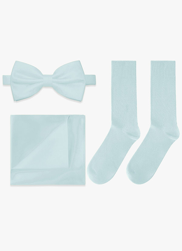 front Matching Bow Tie & Pocket Square & Socks Set