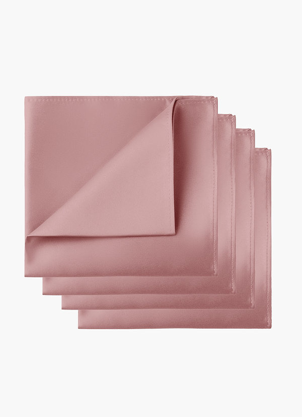 front Matte Satin Pocket Square Set – 4 Pieces