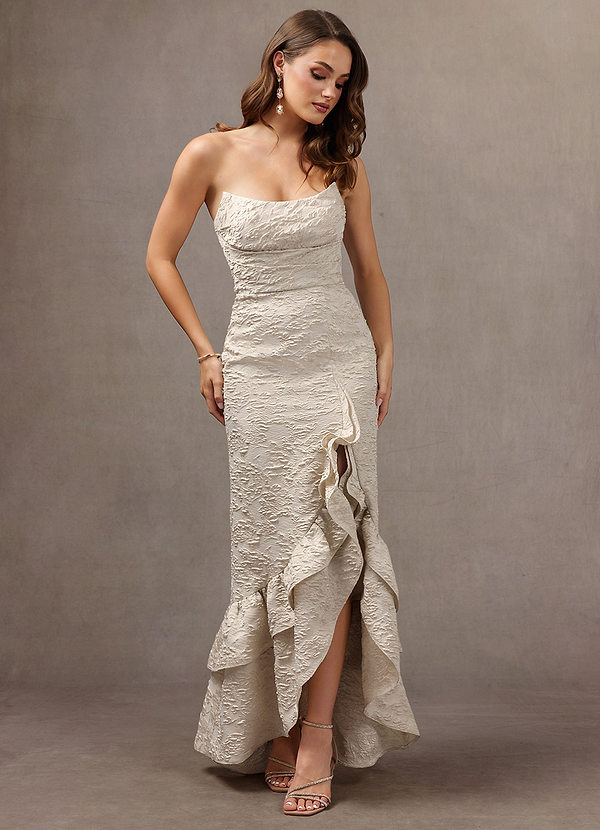 Robe Maxi Vanille Scintillante Dera image1