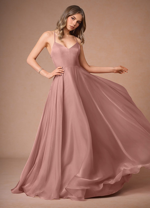 Faustin Pink Open Back Gown image1
