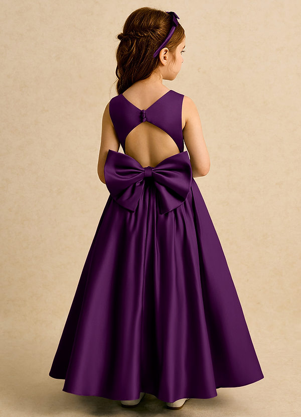 Azazie Nellia Klänningar för brudeflicka Klä A-Line i Matt satäng Rosett image1