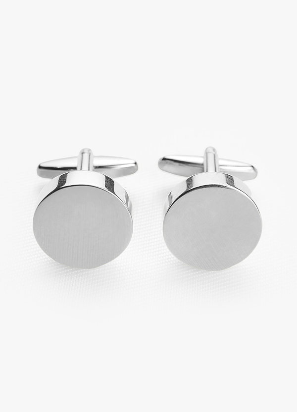 front Rounded Metal Cuff Links