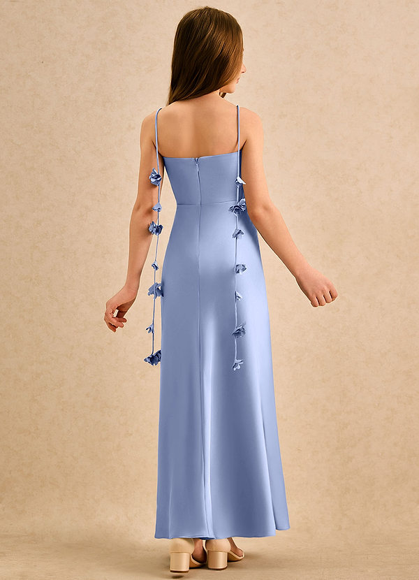 Azazie Kandi Girls Formal Flower Girl Dresses Ice A-Line Sweetheart Neckline Stretch Satin Dress image1