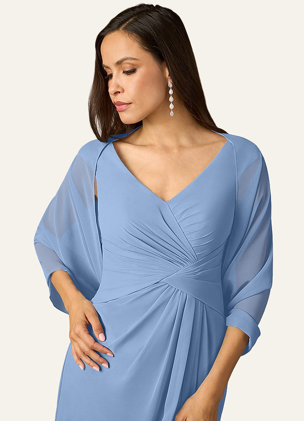 front Azazie Matching Color Sarah Chiffon Wrap