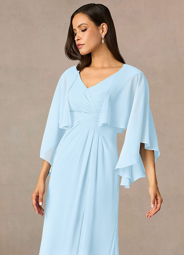 front Azazie Matching Color Deborah Chiffon Wrap