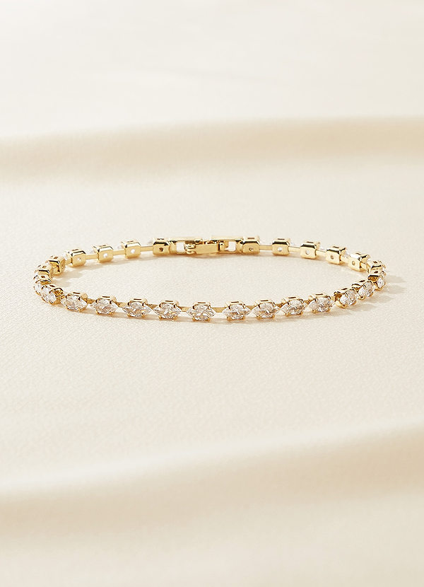 front Mini Marquise Crystal Tennis Bracelet