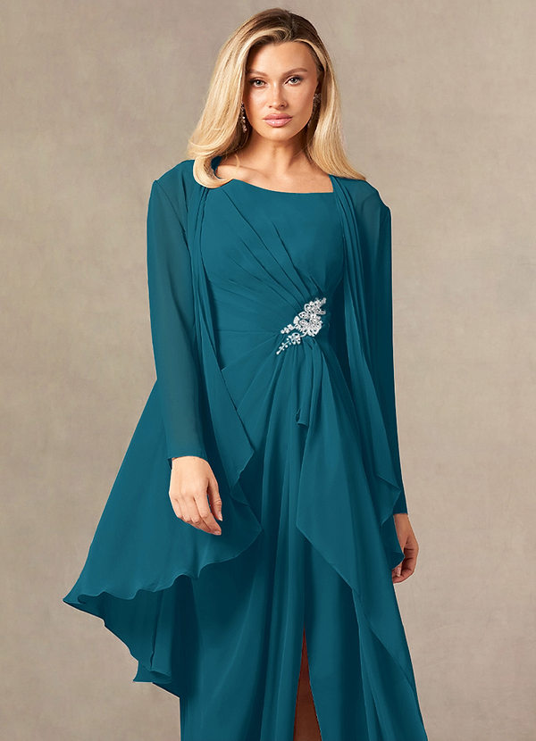 front Azazie Matching Color Devereaux Chiffon Wrap