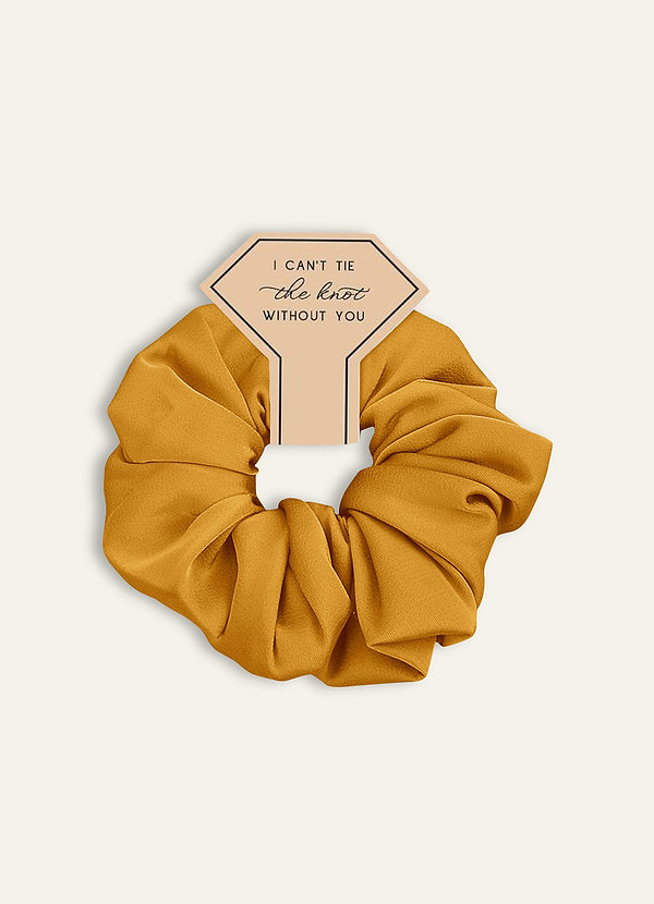 front Matching Color Mixed Color Bridesmaid Stretch Satin Over Size Scrunchie Set