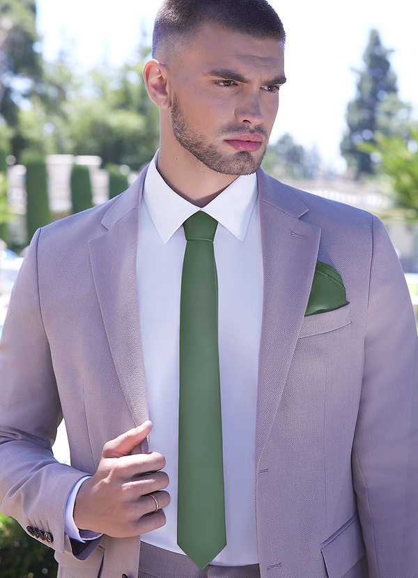 back Gentlemen's Collection Matte Satin Skinny Tie