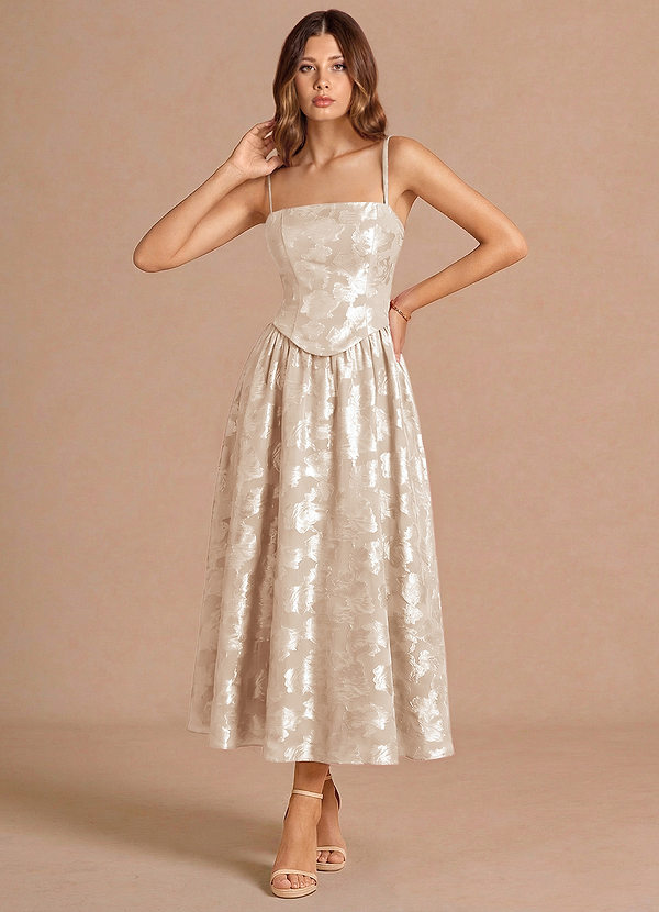 Petal Cream Midi Dress image1