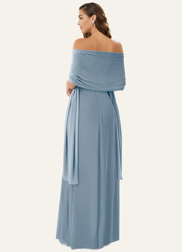 front Matching Color Velvet Shawl