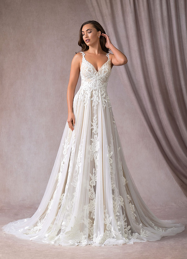 simple wedding dresses champagne color