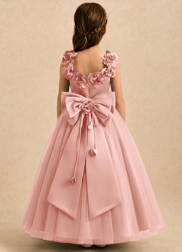 Eden Flower Girl Dresses Rosette Ball-Gown Pleated Tulle Dress image1