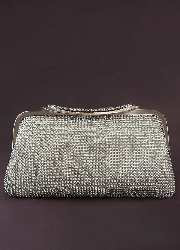 Silver Rhinestone Clutch Bags Bags Azazie