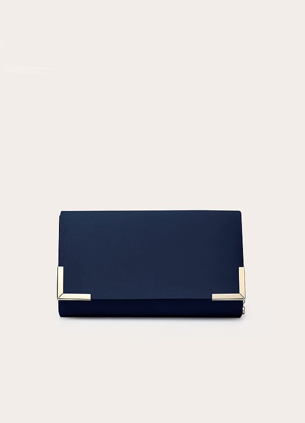 front Bolsa tipo envelope de cetim fosco combinando