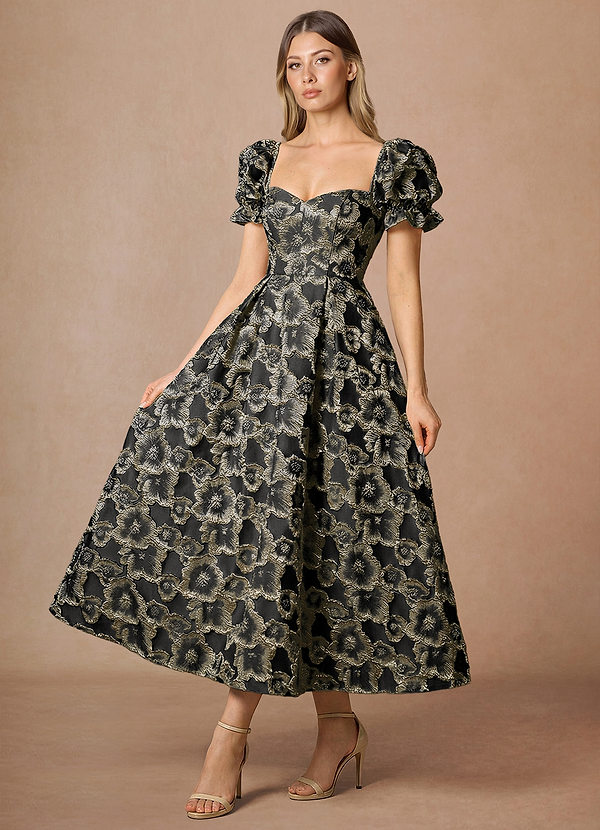 Amy Black Midi Dress image1