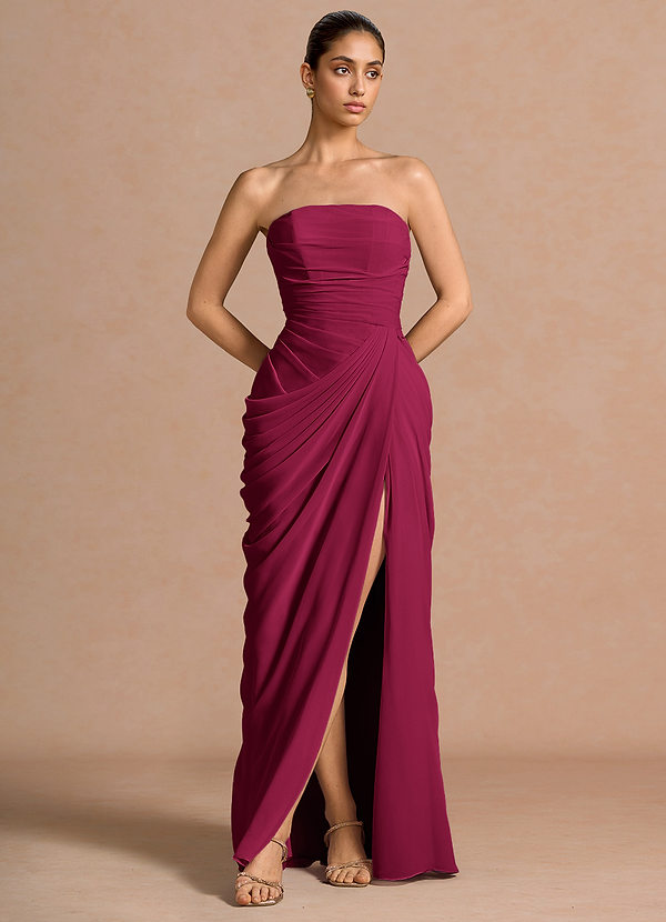Vestido Merlot Largo Kaavia front