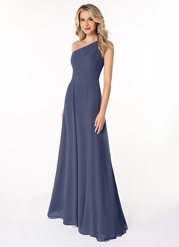 Azazie Dallas Bridesmaid Dresses Stormy A-Line One Shoulder Chiffon Dress image1