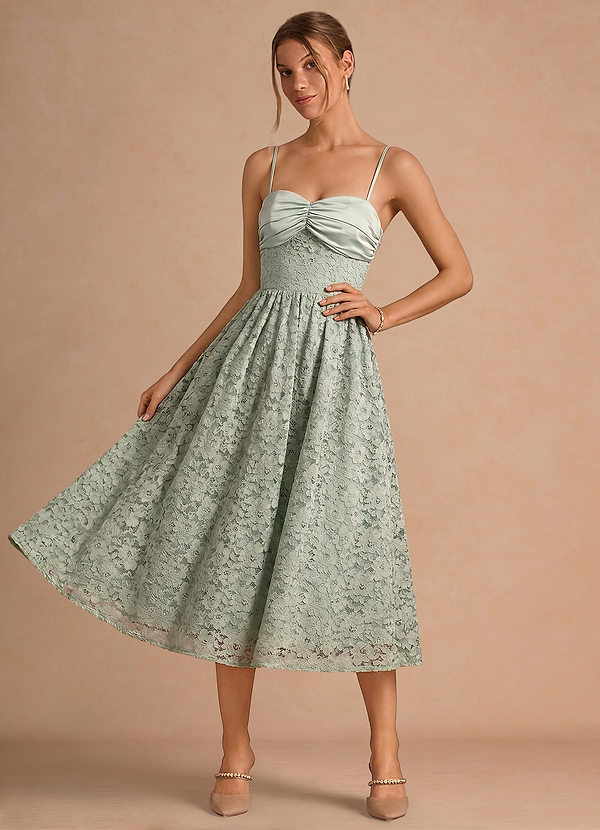 Eulalia Dusty Sage Midi Dress image1