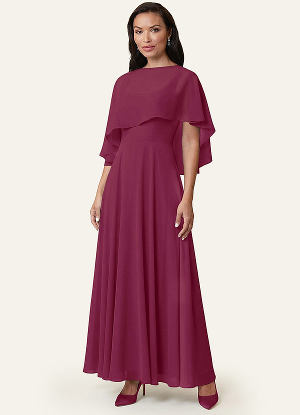 front Azazie Matching Color Wren Chiffon Wrap