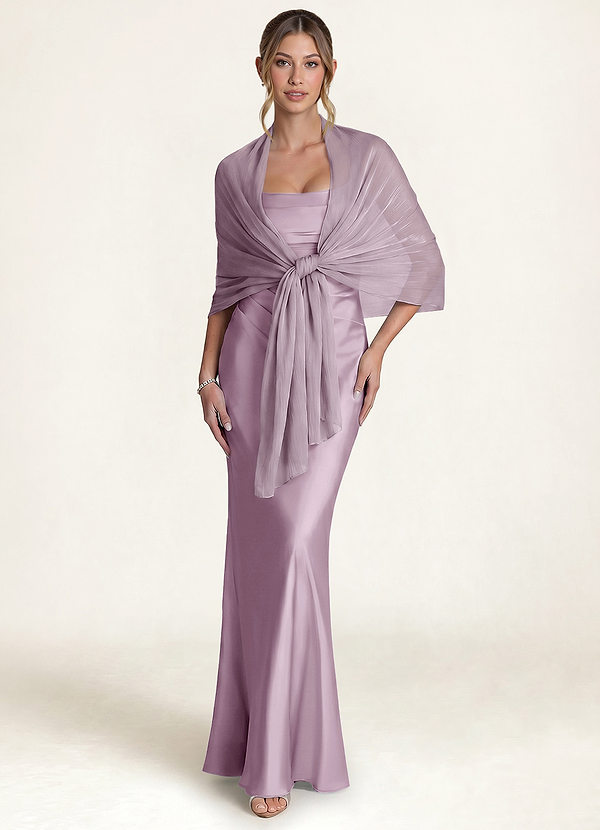 front Azazie Chiffon Sparkly Cover Up Scarf
