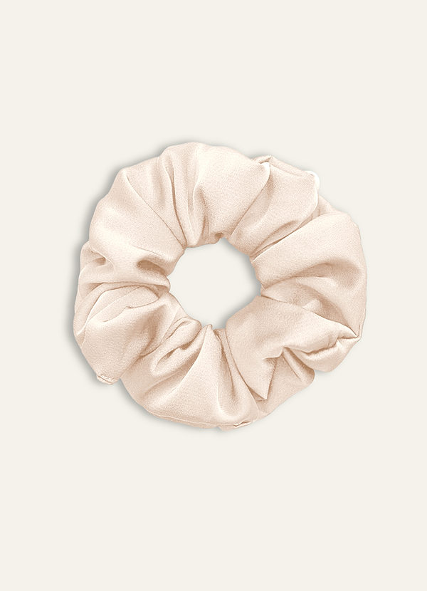 front Paquete de 3 coleteros elásticos de satén para dama de honor de gran tamaño a juego