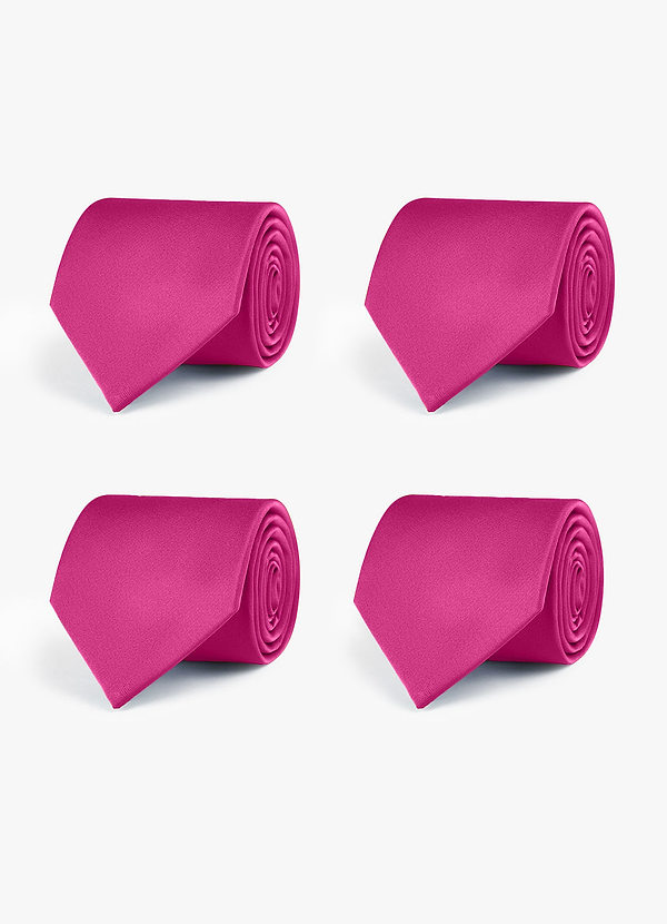 front Set aus 4 passenden Krawatten für Trauzeugen aus Stretch-Satin