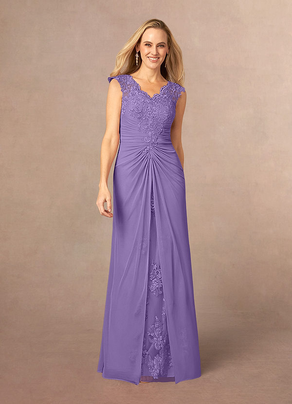Azazie Jovie Mother of the Brides Dresses Tahiti A-Line Lace Dress image1