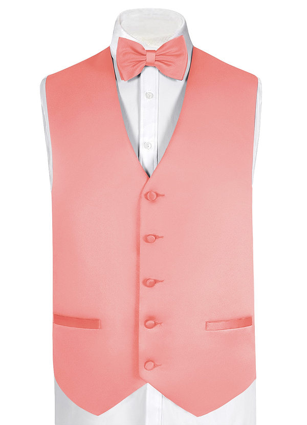 front Set gilet e papillon in raso opaco