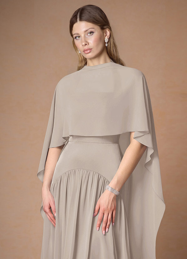 front Azazie Matching Color Chiffon Multiway Cape