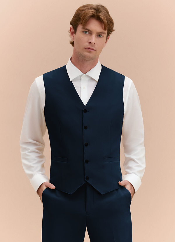 front William Azul Marino Chaleco de traje