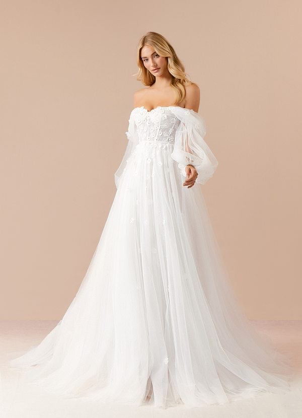 front Azazie Airellie Wedding Dress