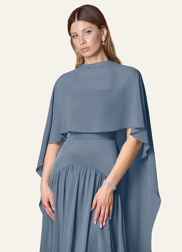 front Azazie Matching Color Chiffon Multiway Cape