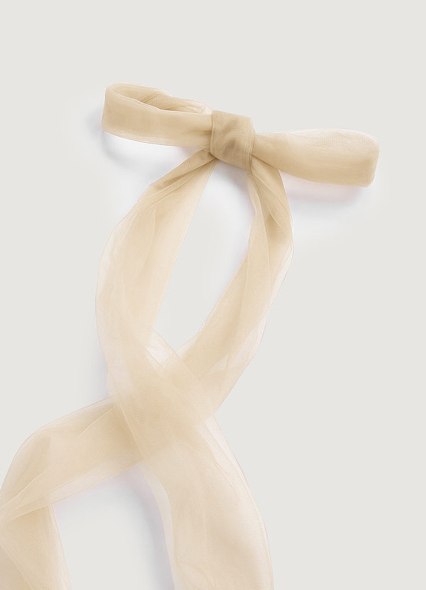 front Matching Color Tulle Bow Sash