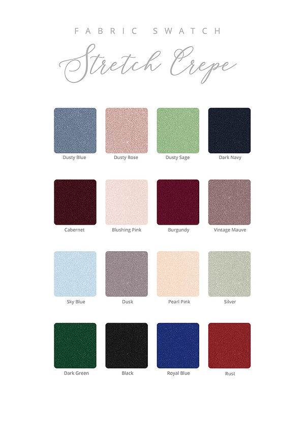 front Stretch Crepe Swatch Booklet