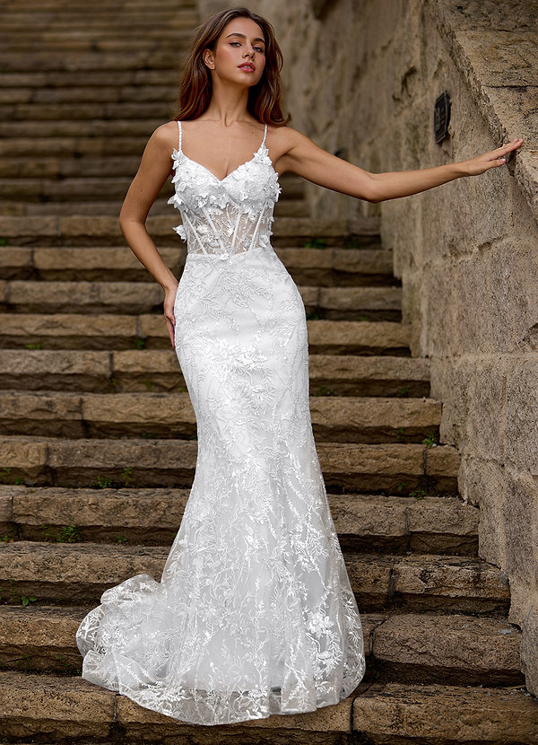 Blazing White Trumpet/Mermaid V Neck Sleeveless Sweep Train Glitter Prom Dress with Sequins image1