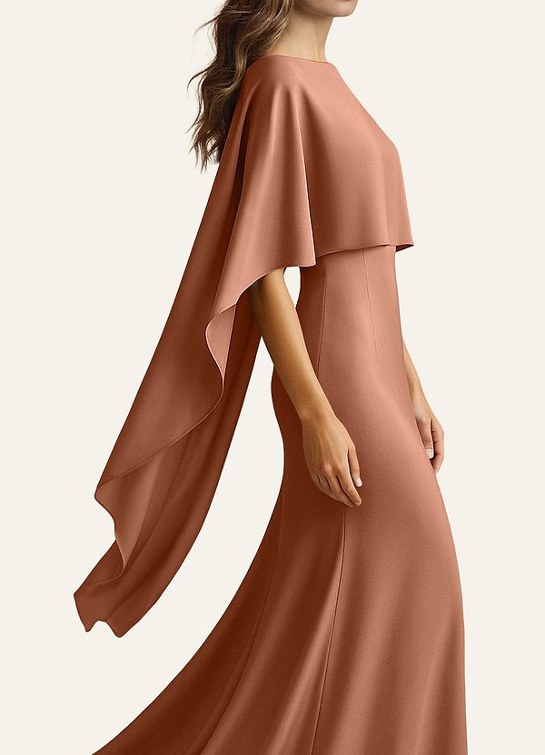 front Azazie Matching Color Stretch Satin Multiway Cape