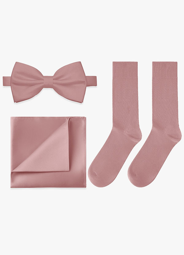 front Matching Bow Tie & Pocket Square & Socks Set