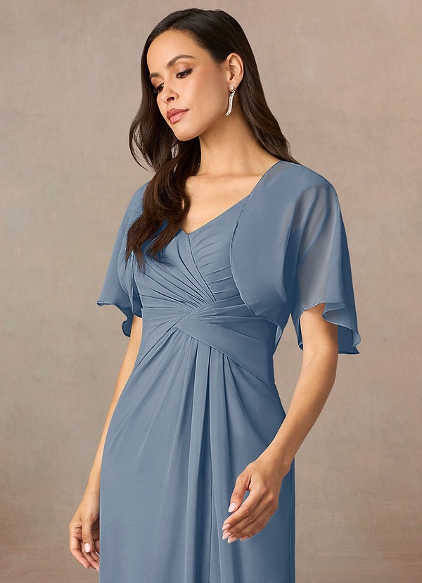 front Azazie Matching Color Salome Chiffon Wrap