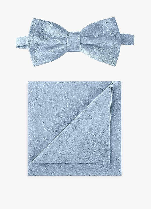 front Ensemble nœud papillon et pochette de costume en jacquard