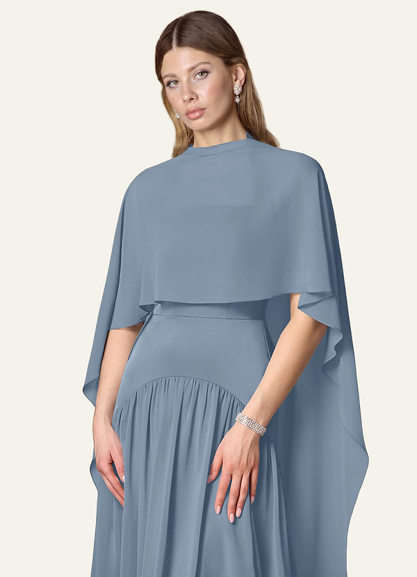 front Azazie Matching Color Chiffon Multiway Cape