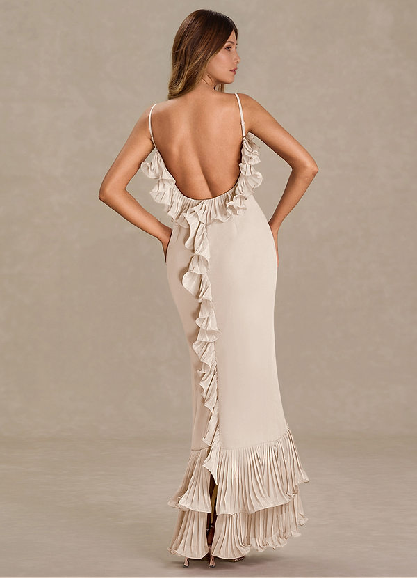 Vionette Cream Ruffle Maxi Dress Ready to Ship | Azazie Vionette Cream Ruffle Maxi Dress Ready to Ship | Azazie