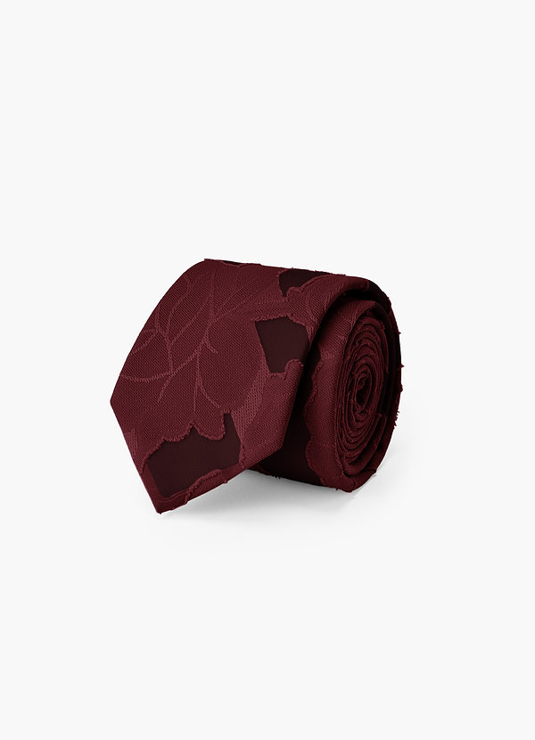 front Corbata estrecha de boda con estampado floral desgastado