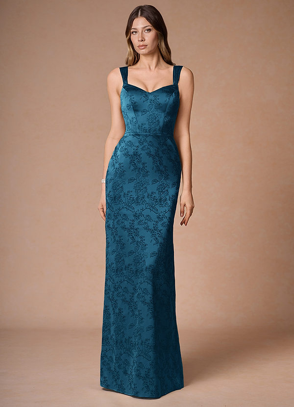 Georgia Navy Black Pleated Maxi Dress image1