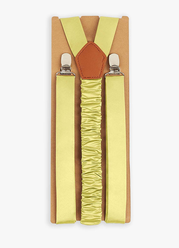 front Matching Color Matte Satin Suspenders