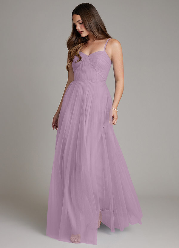 Azazie Teagan Bridesmaid Dresses Wisteria A-Line Sweetheart Neckline Tulle Dress image1