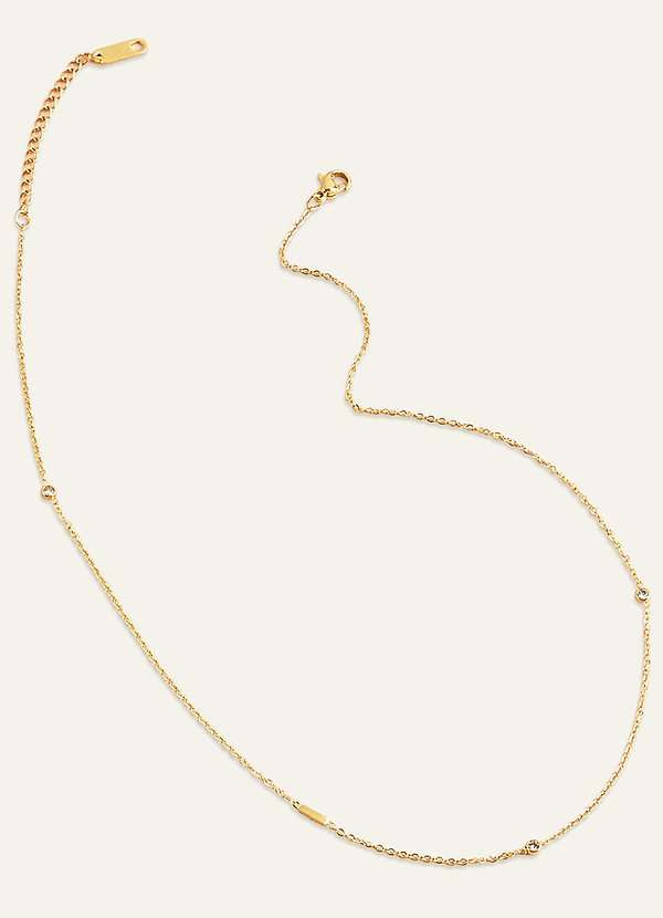 front Sideways Initial Letter Necklace