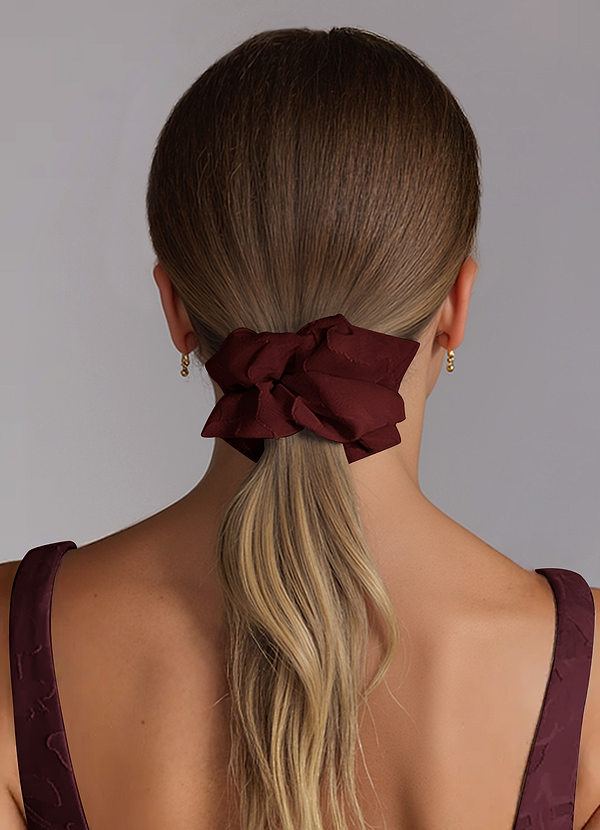front Matching Color Bridesmaid Floral Burnout Over Size Scrunchie Set