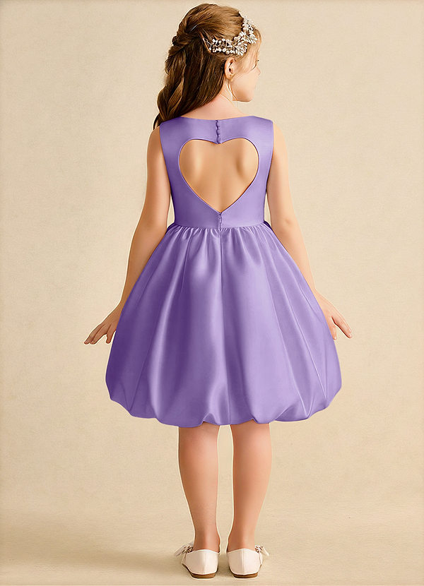 Azazie Nirvana Robes de Fillette d'Honneur Robe Princesse en Mat Satiné Rayé Tahiti image1