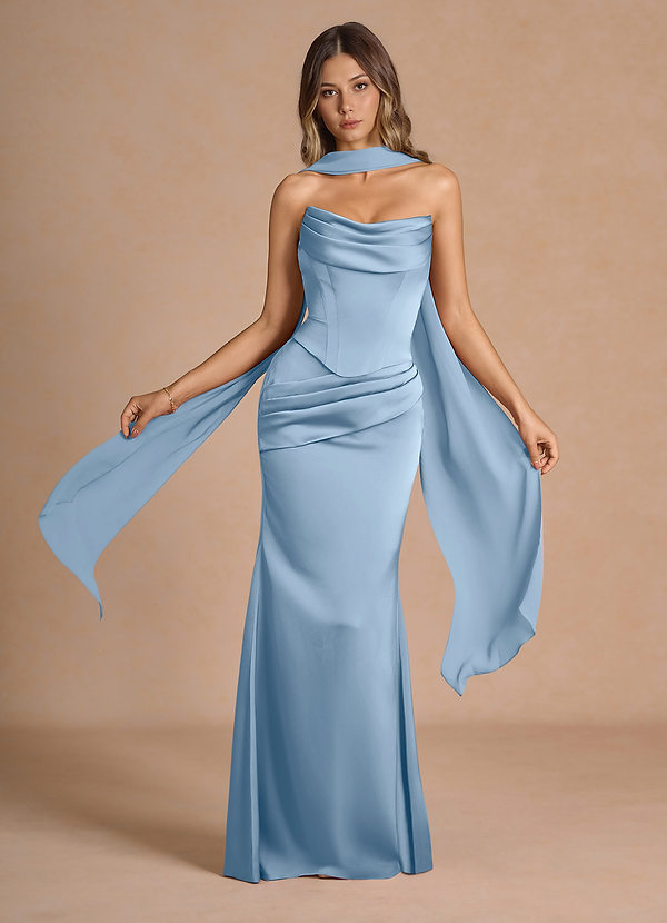 Maxi jurk Sorrel Waasblauw image1